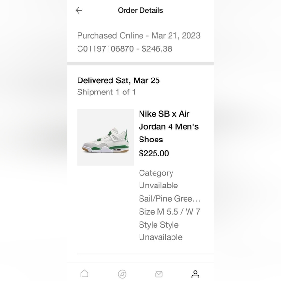 Air Jordan 4 Retro SB Size 5.5 - Picture 5 of 5